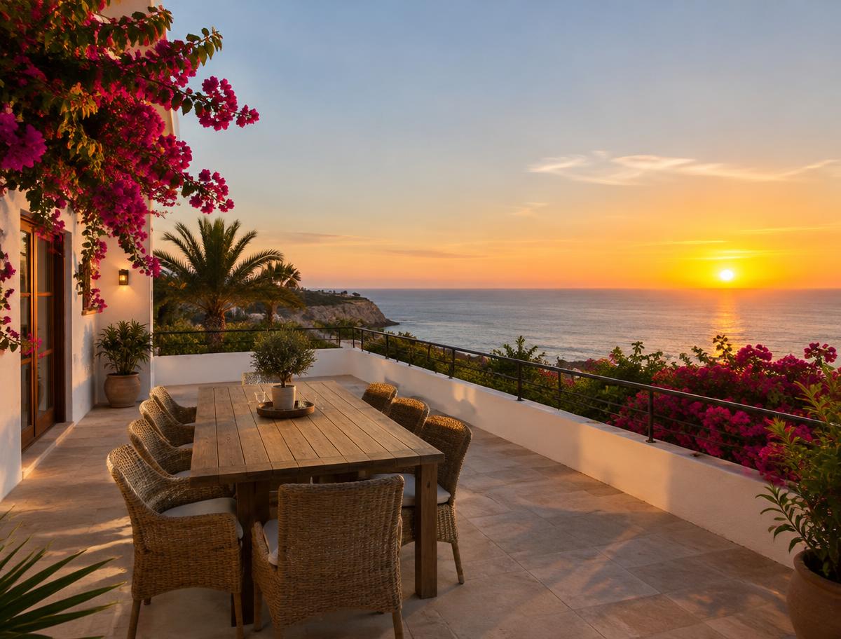 Terraço com vista mar